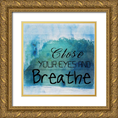 Close Your Eyes Gold Ornate Wood Framed Art Print with Double Matting by Lewis, Sheldon