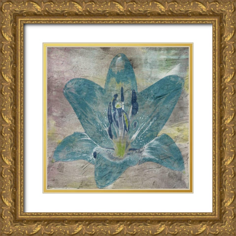 Vibrany Lily 2 Gold Ornate Wood Framed Art Print with Double Matting by Lewis, Sheldon