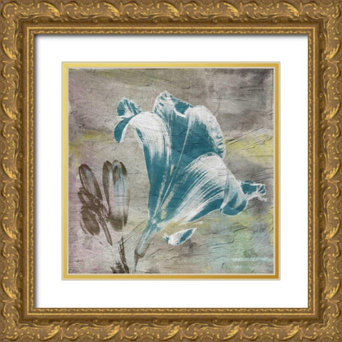Vibrany Lily 3 Gold Ornate Wood Framed Art Print with Double Matting by Lewis, Sheldon