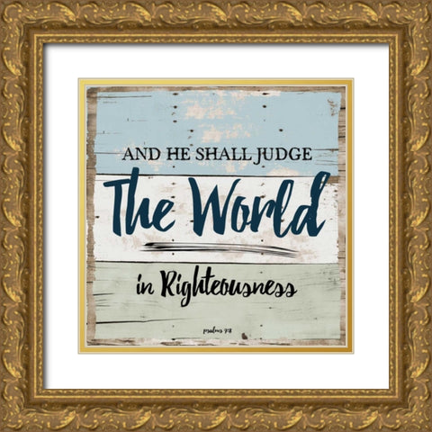 Religious On Wood 2 Gold Ornate Wood Framed Art Print with Double Matting by Lewis, Sheldon