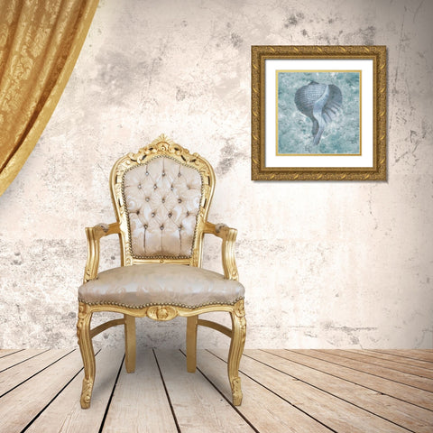 Coastal Cement Gold Ornate Wood Framed Art Print with Double Matting by Lewis, Sheldon