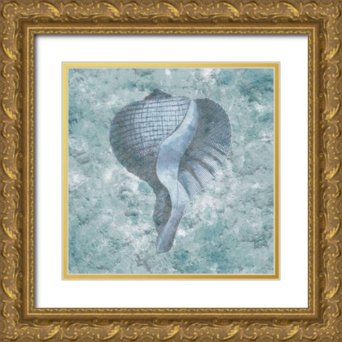 Coastal Cement Gold Ornate Wood Framed Art Print with Double Matting by Lewis, Sheldon