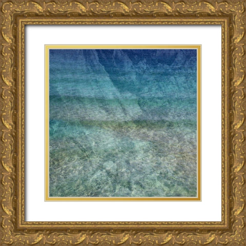 Clear Water Gold Ornate Wood Framed Art Print with Double Matting by Lewis, Sheldon
