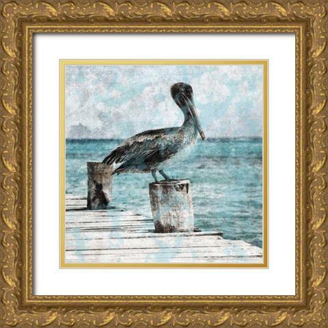 Coastal Pride Gold Ornate Wood Framed Art Print with Double Matting by Lewis, Sheldon