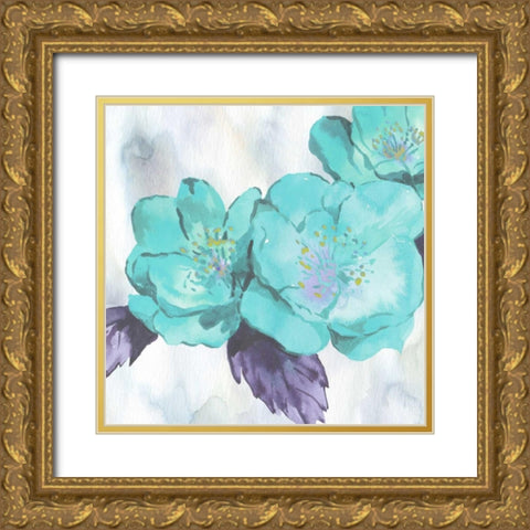 A Floral Tale Gold Ornate Wood Framed Art Print with Double Matting by Lewis, Sheldon