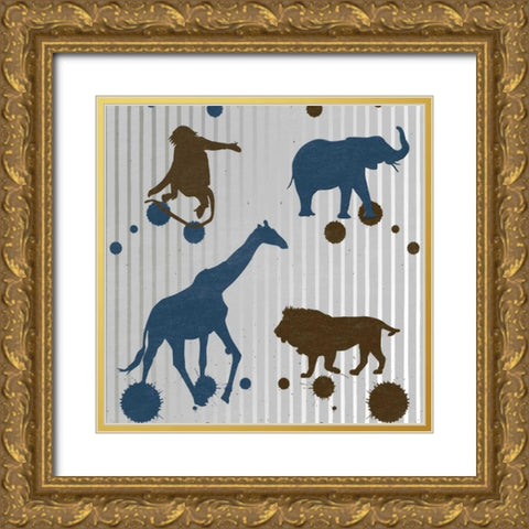 All Together 2 Gold Ornate Wood Framed Art Print with Double Matting by Lewis, Sheldon