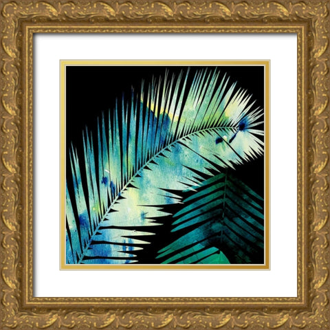 Watercolor Burst 2 Gold Ornate Wood Framed Art Print with Double Matting by Lewis, Sheldon