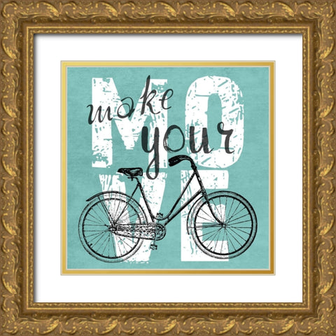 Make Your Move Gold Ornate Wood Framed Art Print with Double Matting by Lewis, Sheldon
