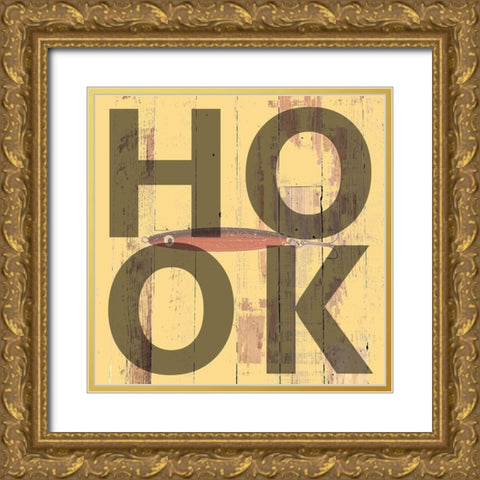 Hook Gold Ornate Wood Framed Art Print with Double Matting by Lewis, Sheldon