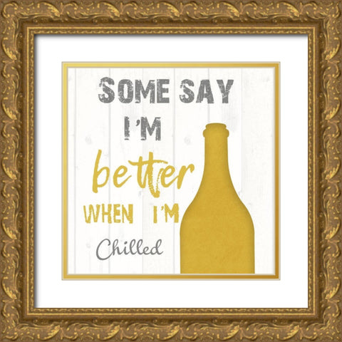 Chill Out Gold Ornate Wood Framed Art Print with Double Matting by Lewis, Sheldon