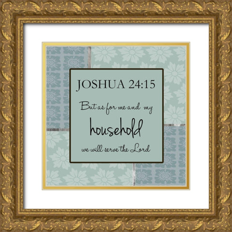 Serve The Lord Gold Ornate Wood Framed Art Print with Double Matting by Lewis, Sheldon