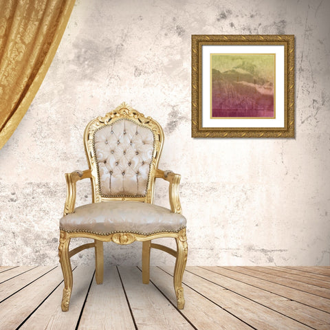 Mountain Lights A Gold Ornate Wood Framed Art Print with Double Matting by Lewis, Sheldon