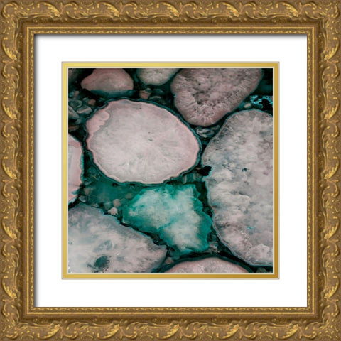 Munich Stones 2 Gold Ornate Wood Framed Art Print with Double Matting by Lewis, Sheldon