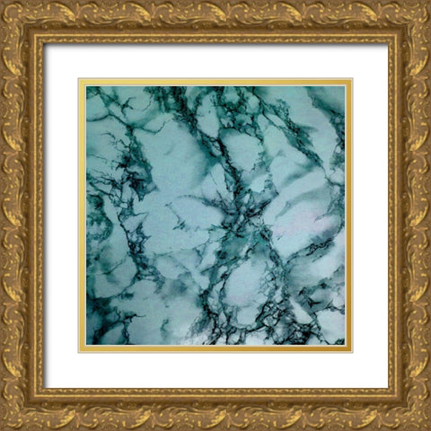 Green Elements Gold Ornate Wood Framed Art Print with Double Matting by Lewis, Sheldon