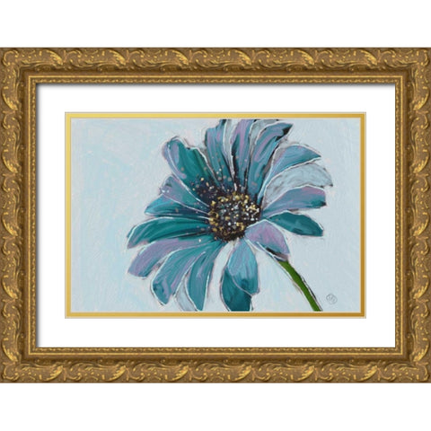 Daisy Crazy 2 Gold Ornate Wood Framed Art Print with Double Matting by Butcher, Sarah