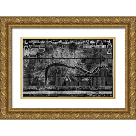 London 2 Gold Ornate Wood Framed Art Print with Double Matting by Carlson, Tina