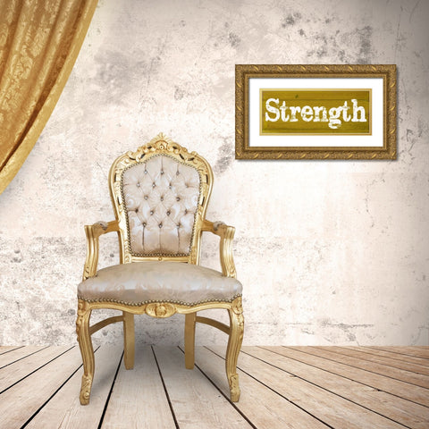 Strength Gold Ornate Wood Framed Art Print with Double Matting by Greene, Taylor