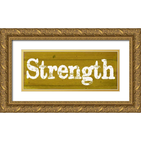 Strength Gold Ornate Wood Framed Art Print with Double Matting by Greene, Taylor