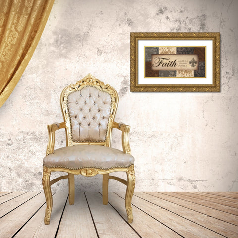 FAITH NEUTRALS Gold Ornate Wood Framed Art Print with Double Matting by Greene, Taylor