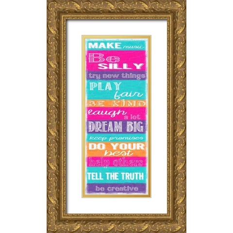 MAKE MUSIC STRIPE Gold Ornate Wood Framed Art Print with Double Matting by Greene, Taylor