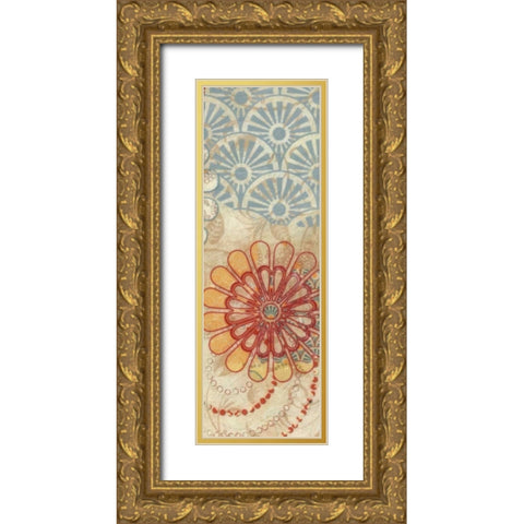 FLORA TRANCE V Gold Ornate Wood Framed Art Print with Double Matting by Greene, Taylor