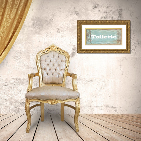 Toilette Gold Ornate Wood Framed Art Print with Double Matting by Greene, Taylor