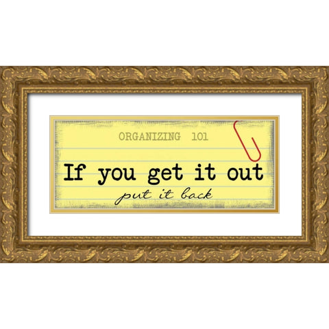 Put it Back Gold Ornate Wood Framed Art Print with Double Matting by Greene, Taylor