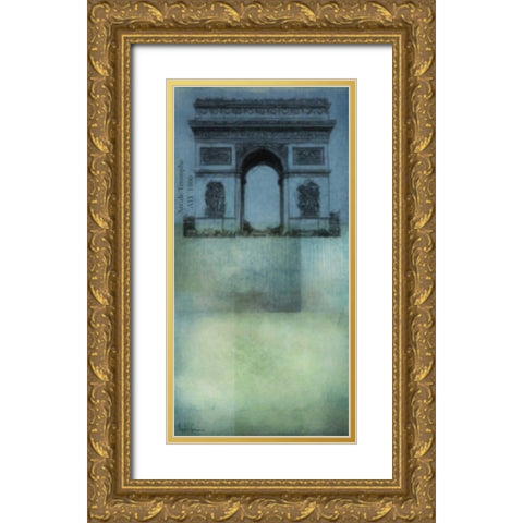 City Hues II Gold Ornate Wood Framed Art Print with Double Matting by Greene, Taylor