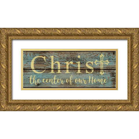 Christ Center Gold Ornate Wood Framed Art Print with Double Matting by Greene, Taylor
