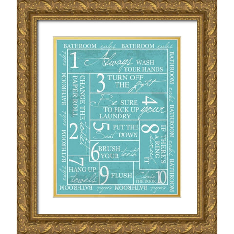 3 Turn Off the Lights C2 Gold Ornate Wood Framed Art Print with Double Matting by Greene, Taylor