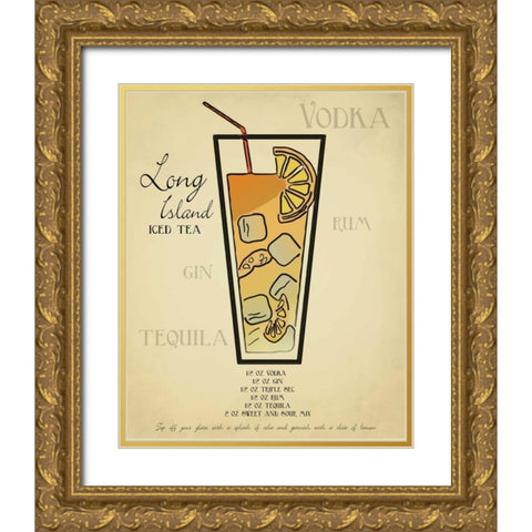 Long Island Gold Ornate Wood Framed Art Print with Double Matting by Greene, Taylor