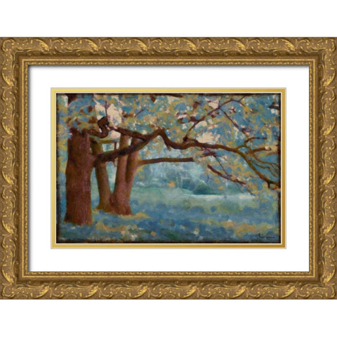Azure Landscape  Gold Ornate Wood Framed Art Print with Double Matting by Greene, Taylor