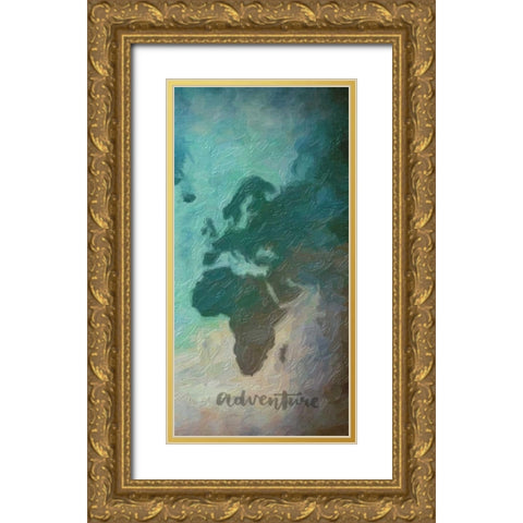 Destinations 3 Gold Ornate Wood Framed Art Print with Double Matting by Greene, Taylor