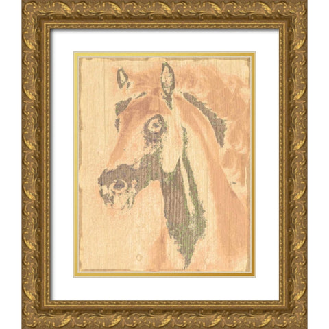 Horse 1 Gold Ornate Wood Framed Art Print with Double Matting by Greene, Taylor