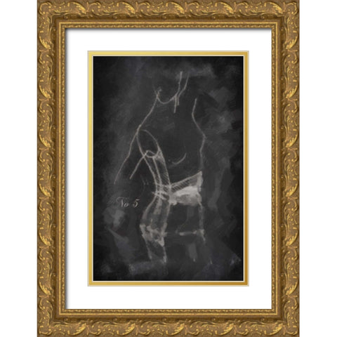 Model Sketch 5 Gold Ornate Wood Framed Art Print with Double Matting by Greene, Taylor