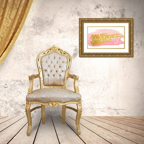 Sassy Since Birth Gold Ornate Wood Framed Art Print with Double Matting by Greene, Taylor
