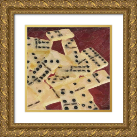 CLASSIC DOMINOS Gold Ornate Wood Framed Art Print with Double Matting by Greene, Taylor