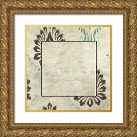 Medallion With Center Gold Ornate Wood Framed Art Print with Double Matting by Greene, Taylor