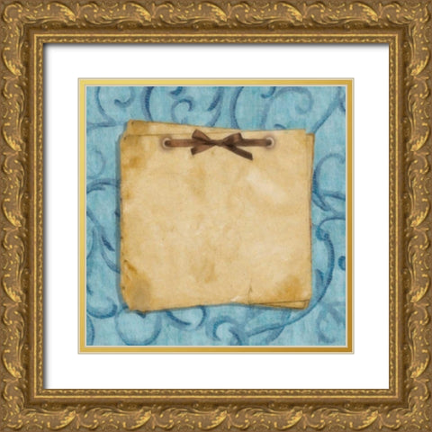 Journaling 1 Gold Ornate Wood Framed Art Print with Double Matting by Greene, Taylor