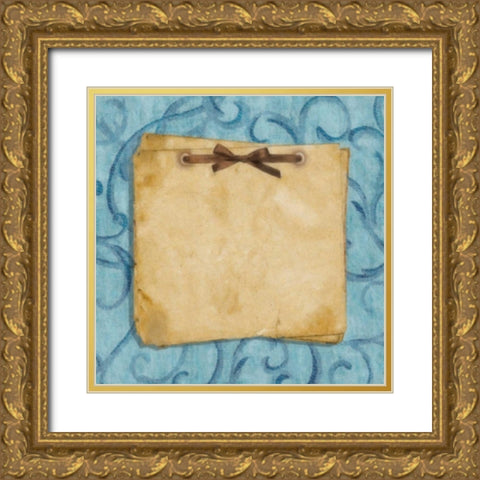 Journaling 2 Gold Ornate Wood Framed Art Print with Double Matting by Greene, Taylor