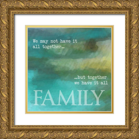 Family Gold Ornate Wood Framed Art Print with Double Matting by Greene, Taylor