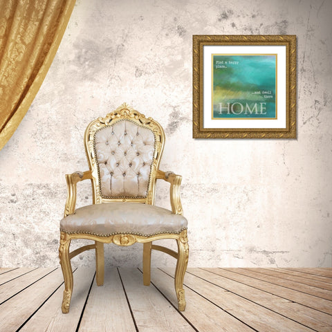HOME Gold Ornate Wood Framed Art Print with Double Matting by Greene, Taylor