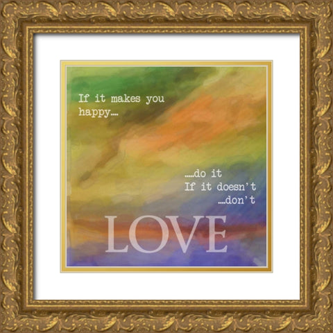 Love Gold Ornate Wood Framed Art Print with Double Matting by Greene, Taylor