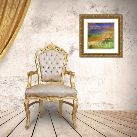 TRUST Gold Ornate Wood Framed Art Print with Double Matting by Greene, Taylor