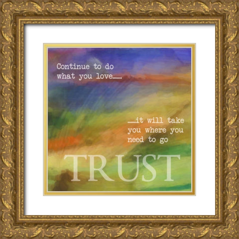 TRUST Gold Ornate Wood Framed Art Print with Double Matting by Greene, Taylor