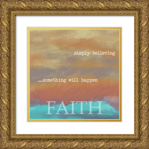 SIMPLY FAITH Gold Ornate Wood Framed Art Print with Double Matting by Greene, Taylor
