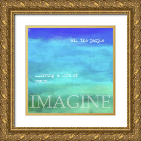 IMAGINE Gold Ornate Wood Framed Art Print with Double Matting by Greene, Taylor