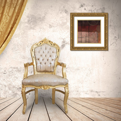 KINESIS RED II Gold Ornate Wood Framed Art Print with Double Matting by Greene, Taylor