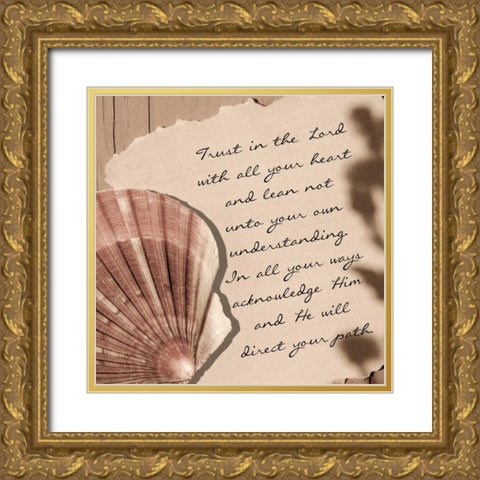 Shell 1 Gold Ornate Wood Framed Art Print with Double Matting by Greene, Taylor