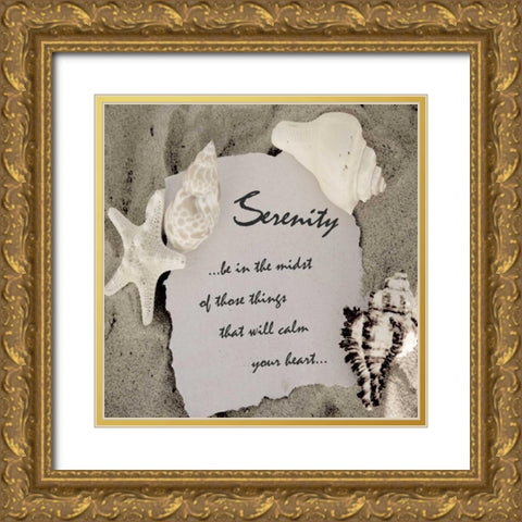 Shell Group 1 Gold Ornate Wood Framed Art Print with Double Matting by Greene, Taylor